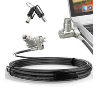 AboveTEK Lucchetto per Laptop, Cavo di Sicurezza 3 in 1 da 2m, Antifurto Universale per Laptop con 2 Chiavi, Compatibile con K-Slot, Nano e Wedge Slot