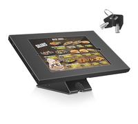 AboveTEK Porta Tablet Antifurto - Supporto di Sicurezza Bloccabile per iPad Supporto POS da Banco e Muro Base Girevole a 360° per Kiosk per iPad Air Pro - Ideale per il Business Retail - Nero