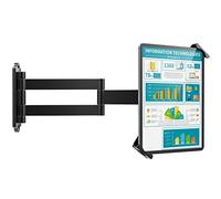 AboveTEK Supporto da Parete per Tablet/iPad/Ardesia/Fuoco da 7 a 11 Pollici, Porta per Tablet con Serratura di Sicurezza Antifurto e Chiave, Supporto Snodato Regolabile con Braccio Lungo(Nero)