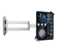 AboveTEK Supporto da Parete per Tablet/iPad/Ardesia/Fuoco da 7 a 11 Pollici, Porta per Tablet con Serratura di Sicurezza Antifurto e Chiave, Supporto Snodato Regolabile con Braccio Lungo(Bianco)