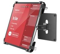 AboveTEK Supporto da parete per tablet, supporto antifurto per iPad per schermi da 9,7" a 13", adatto per display POS commerciali, rotazione e inclinazione regolabili a 360°, supporto VESA-Nero