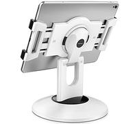 AboveTEK Supporto per iPad e Tablet, Rotazione a 360°, Adatto per Dispositivi da 6-13", Ideale come Supporto per POS, Negozio, Ufficio, Cucina o Scrivania - Bianco