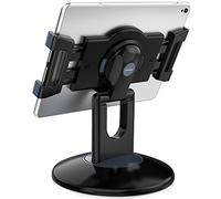 AboveTEK Supporto per iPad e Tablet, Rotazione a 360°, Adatto per Dispositivi da 6-13", Ideale come Supporto per POS, Negozio, Ufficio, Cucina o Scrivania - Nero