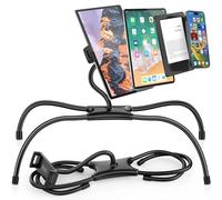 AboveTEK Supporto per iPad per letto -, Supporto Regolabile per Tablet da Letto, Supporto Kindle a Mani Libere a 360° per Leggere a Letto, Adatto per Tablet/Telefoni da 4,7" a 15,6"