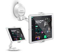 AboveTEK Supporto Per Tablet Da Auto Regolabile, Supporto Per Ipad Con Ventosa, Compatibile Con Tablet Da 4 A 11 Pollici E Ipad. Adatto Per Parabrezza, Vetri, Letto, Cucina E Ufficio - Bianco