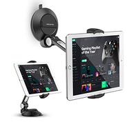 AboveTEK Supporto per tablet da auto regolabile, supporto per iPad con ventosa, compatibile con tablet da 4 a 11 pollici e iPad. Adatto per parabrezza, vetri, letto, cucina e ufficio - Nero