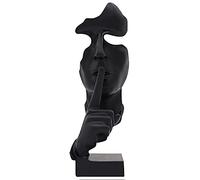 aboxoo Statua pensatore, statuetta artistica astratta Silence is Gold, scultura moderna in resina per la casa, oggetti decorativi per la scrivania, decorazione creativa per la casa, l'ufficio e lo