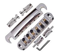 ABR-1 Tune-o-matic Ponte cordiera Stop Roller Saddle Bridge Bar per parti di chitarra Les Paul (cromato)