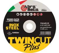 ABRABETA 50 Pezzi Disco Ferro INOX Twin Cut Plus Diametro 115X1,0MM OFFERTA BETA