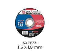 Abrabeta Dischi da taglio 115×1,0mm A46Q - 50Pz - AB000300115