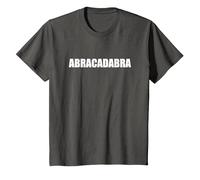 Abracadabra - Tipografia Parola Divertente Maglietta, Bambini, Asfalto, 10 Anni