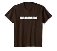 Abracadabra - Tipografia Parola Divertente Maglietta, Bambini, Marrone, 12 Anni