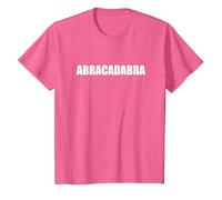 Abracadabra - Tipografia Parola Divertente Maglietta, Bambini, Rosa mélange, 3 Anni