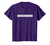 Abracadabra - Tipografia Parola Divertente Maglietta, Bambini, Viola, 6 Anni