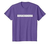 Abracadabra - Tipografia Parola Divertente Maglietta, Bambini, Viola mélange, 8 Anni