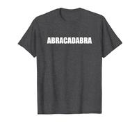 Abracadabra - Tipografia Parola Divertente Maglietta, Uomo, Grigio Scuro, XXL