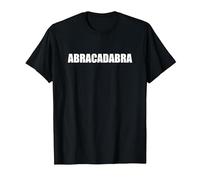 Abracadabra - Tipografia Parola Divertente Maglietta, Uomo, Nero, M