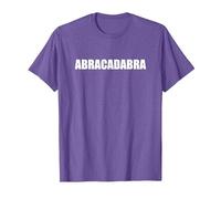 Abracadabra - Tipografia Parola Divertente Maglietta, Uomo, Viola mélange, S