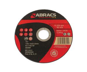 Abracs 125mm x 1.6mm Sottile Taglio Dischi - Confezione 10 - Connect 32197 Nuovo