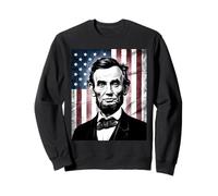 Abraham Abe Lincoln 4 luglio Vacanze USA Presidente Patriot Felpa