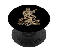Abraham Funny Abe Lincoln suona la chitarra Coccodrillo PopSockets PopGrip Adesivo