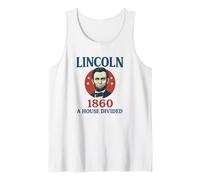 Abraham Lincoln 1860 Campagna Una Casa Divided History Buff Canotta
