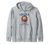 Abraham Lincoln 1860 Campagna Una Casa Divided History Buff Felpa con Cappuccio