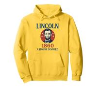 Abraham Lincoln 1860 Campagna Una Casa Divided History Buff Felpa con Cappuccio