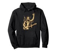Abraham Lincoln Abe Lincoln Suona la Chitarra Rock Gesture Felpa con Cappuccio