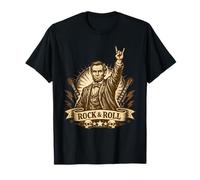 Abraham Lincoln Abe Lincoln Suona la Chitarra Rock Gesture Maglietta