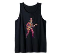 Abraham Lincoln Abe Lincoln Suonare Chitarra Acquerello Arte Canotta