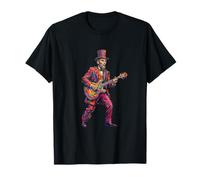 Abraham Lincoln Abe Lincoln Suonare Chitarra Acquerello Arte Maglietta