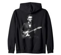 Abraham Lincoln Abe Lincoln Suonare la Chitarra retrò Vintage Felpa con Cappuccio