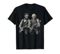 Abraham Lincoln e George Washington Che suonano la Chitarra Vintage Maglietta