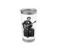 Abraham Lincoln On Amplifier Cool Badass Abe - Chitarra musicale Bicchiere termico in acciaio inox doppia parete