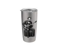 Abraham Lincoln On Amplifier Cool Badass Abe - Chitarra musicale Bicchiere termico in acciaio inox doppia parete