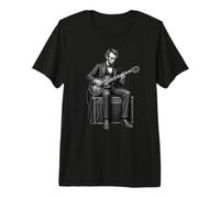 Abraham Lincoln On Amplifier Cool Badass Abe - Chitarra Musicale Maglietta Premium