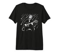 Abraham Lincoln Playing Guitar Patriotic Funny July 4th Maglietta Premium