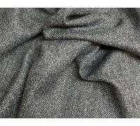 Abraham Moon Tweed Lana Navy Blu e Argento Grigio a Spina di Pesce Ref 2404/218