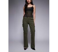 Abrand Jeans - Jeans bootcut anni '99 verde militare a vita bassa W30