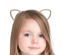 Abrania Per Le Orecchie Di Gatto Kids - Fascia Per Le Orecchie Del Gatto, Canda Delle Orecchie Da Gatto Glitter Di Strass | Accessori Cosplay Poppi Di Foto Copricapo Per Animali Per Donne Si Veston