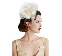 Abranto per la testa flapper degli anni '20 vintage Ruggenti anni '20 copricapo con accessori per capelli flapper degli anni '20 di pavone,