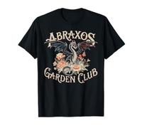 Abraxos Garden Club Drago Vintage Fantasy Floral Design Maglietta
