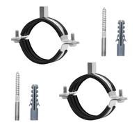 Abrazadera ajustable para tubos Morsetto for staffa for tubo da 2 pezzi con vite e supporto for anello diviso ad espansione M8 M10 Morsetti metallici for montaggio a soffitto fisso a parete