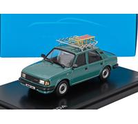 ABREX 1/42 MODELLINO AUTO STATICO DIECAST SKODA 120L 1984 TURCHESE CON SLITTINO