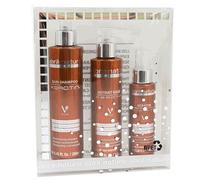 abril et nature - Set di Cura Capillare Professionale Keratin - Ripara e Ristruttura con Cheratina Ultra-Rapida - Pack Shampoo, Maschera e Siero per Capelli Danneggiati o Fragili - 550 ml