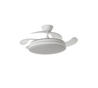 ABRILA TODOLAMPARA Ventilatore da soffitto con luce LED motore DC SCORPION Bianco Pale Retrattili 107 D