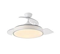 ABRILA TODOLAMPARA Ventilatore da soffitto con luce LED motore DC SCORPION Bianco Pale Retrattili 107 D
