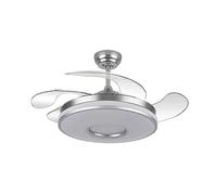 ABRILA Ventilatore da soffitto Ventilador Dani 59w 6980lm Niquel 4 Aspas