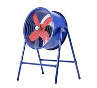 ABRILA - Ventilatore industriale torrente da 550 W | 4 pale aerodinamiche | Blu/rosso | Supporto stabile